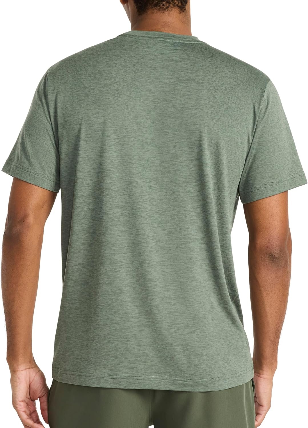 image:imageReebok Mens Strike Short Sleeve Crewneck TShirt Standard Fit Lightweight Stretch Poly Jersey FabricDuck Green Heather