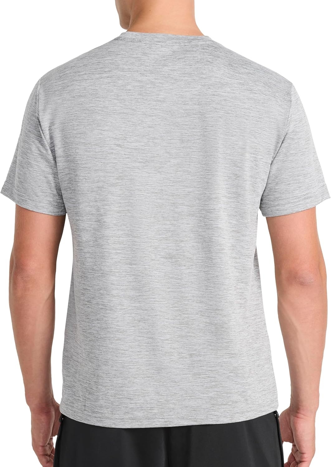 image:imageReebok Mens Strike Short Sleeve Crewneck TShirt Standard Fit Lightweight Stretch Poly Jersey FabricMedium Grey Heather