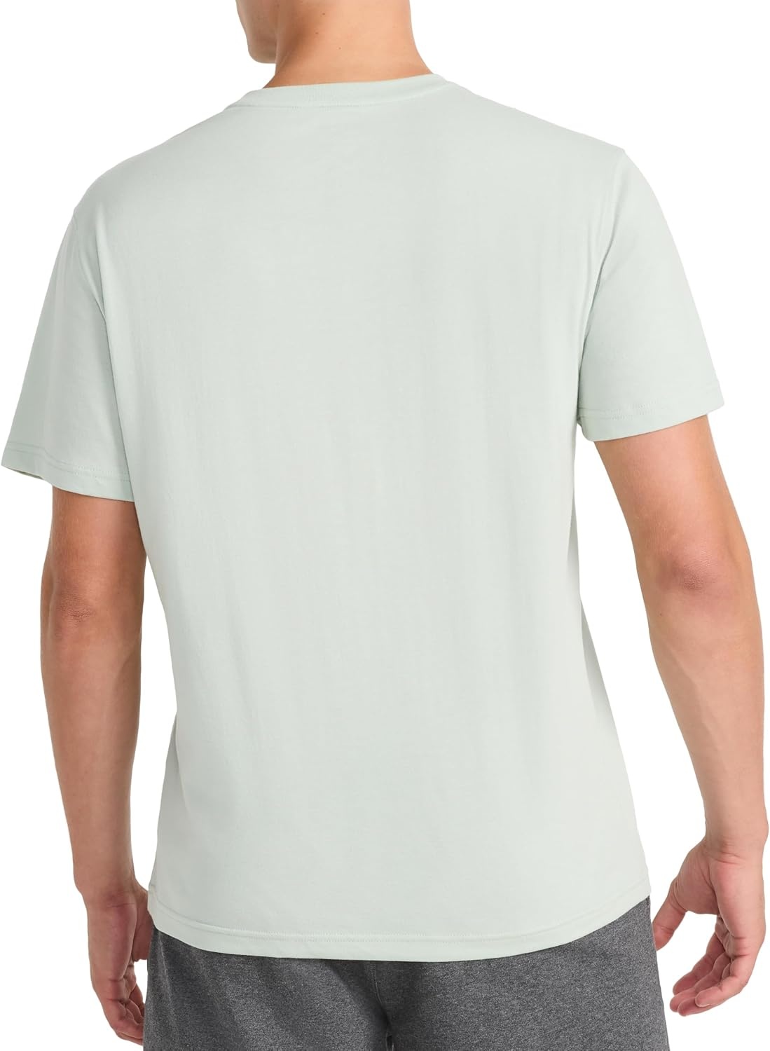 image:imageReebok Mens Touchdown Crewneck TShirt Standard Fit Lightweight CottonPoly FabricClever Sage