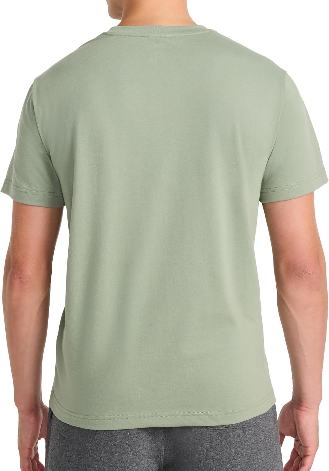 image:imageReebok Mens Touchdown Crewneck TShirt Standard Fit Lightweight CottonPoly FabricSea Spray