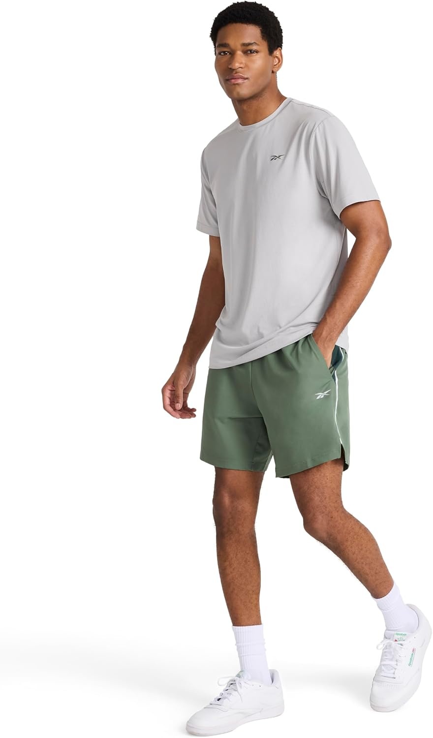 image:imageReebok Mens Warm Up Training 7 ShortDuck Green
