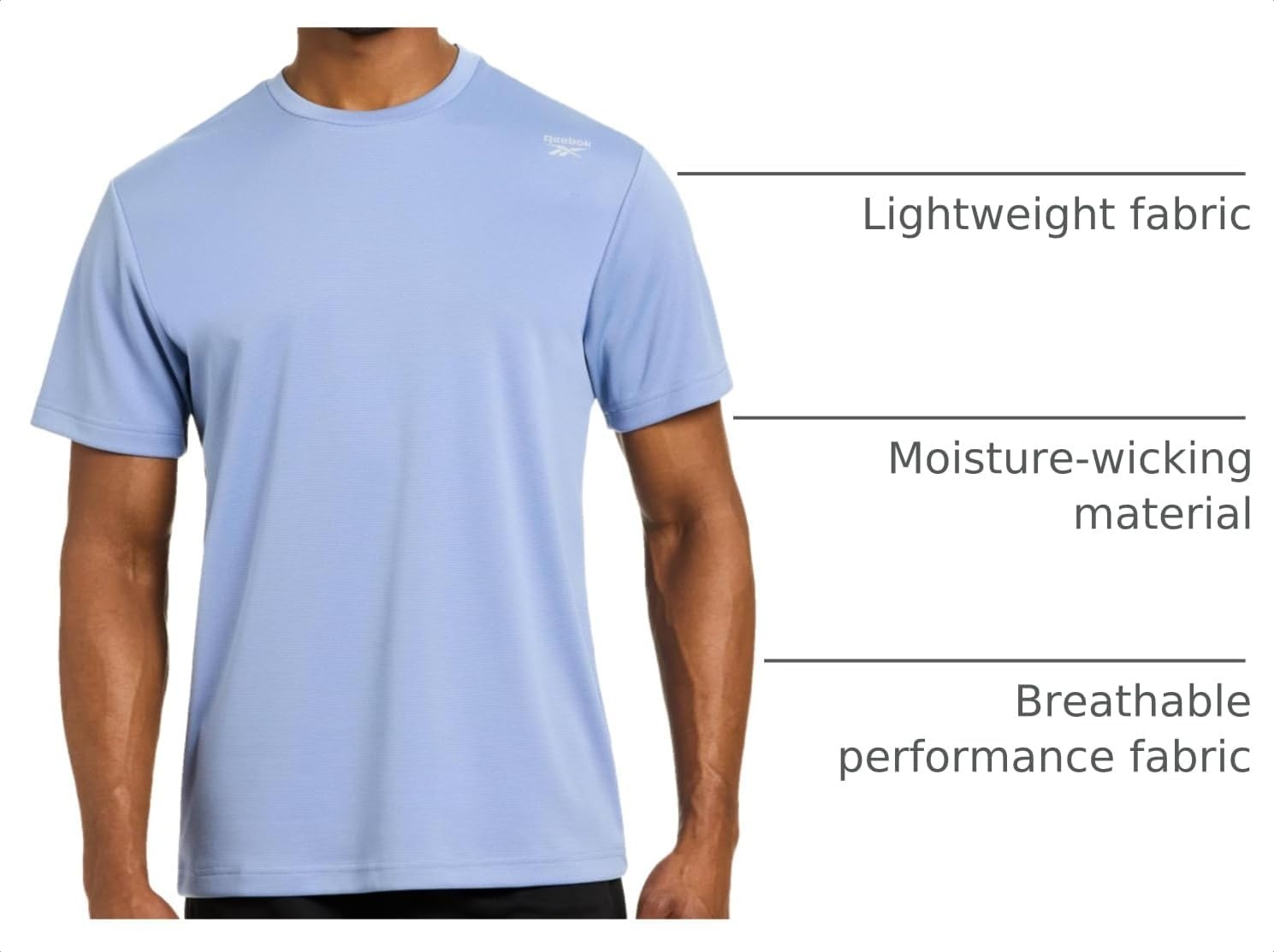 image:imageReebok Poseidon Mens Performance TShirtStonewash Heather