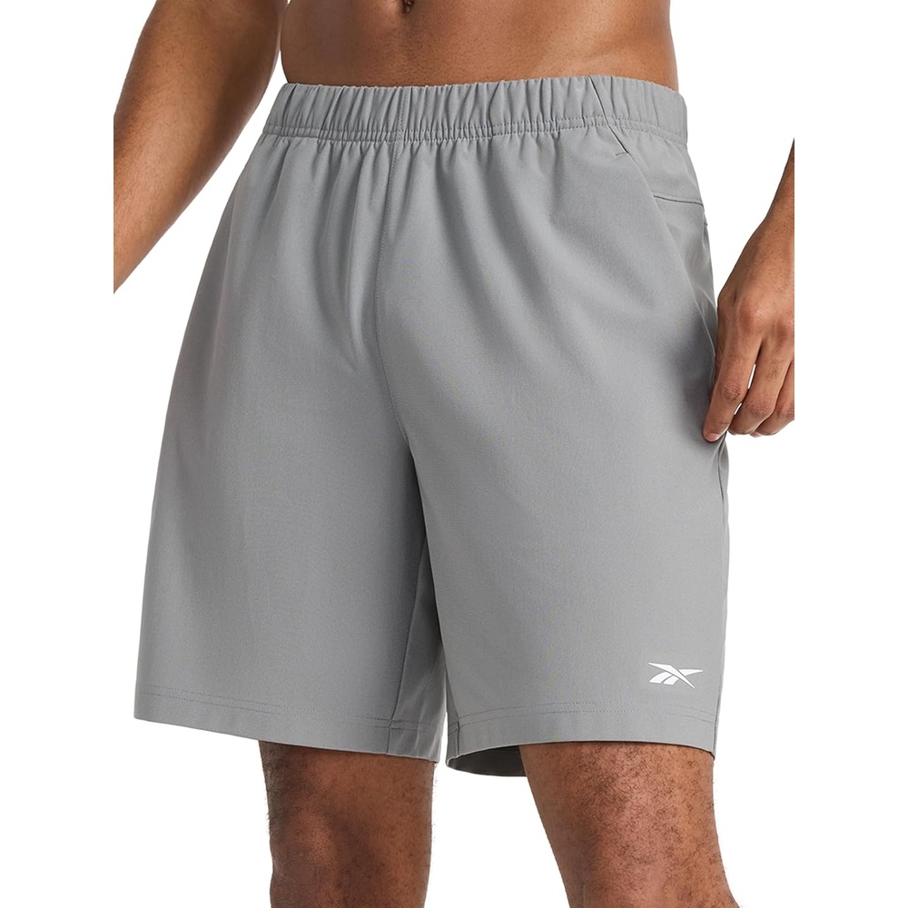 image:imageReebok Mens Jumpstart 8 Short Standard Fit Lightweight Poly FabricGrey