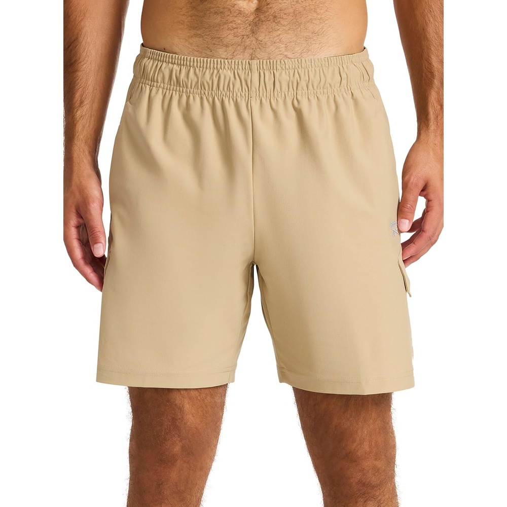 image:imageReebok Mens Off Court 7 Short Lightweight Poly FabricTwill
