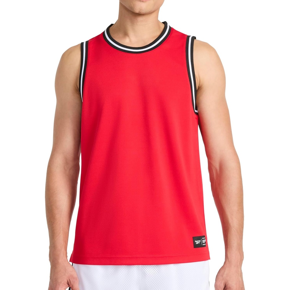 image:imageReebok Mens Sleeveless Muscle Tank SingletVector Red Rise