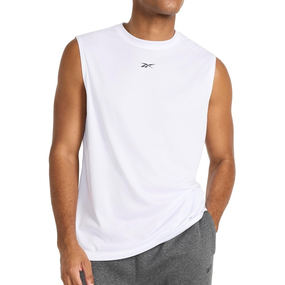 image:imageReebok Mens Sleeveless Muscle Tank SingletWhite  Id Train