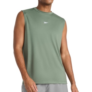 Reebok Mens Sleeveless Muscle Tank Singlet(Duck Green – Warm-up)