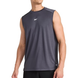 Reebok Mens Sleeveless Muscle Tank Singlet(Ebony – Warm-up)