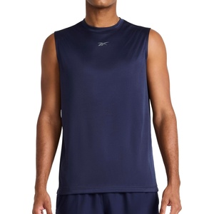 Reebok Mens Sleeveless Muscle Tank Singlet(Vector Navy – Id Train)