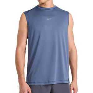 Reebok Mens Sleeveless Muscle Tank Singlet(Washed Indigo – Warm-up)